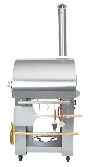 Kokomo 32" Dual Fuel Gas or Wood Fired Stainless Steel Pizza Oven