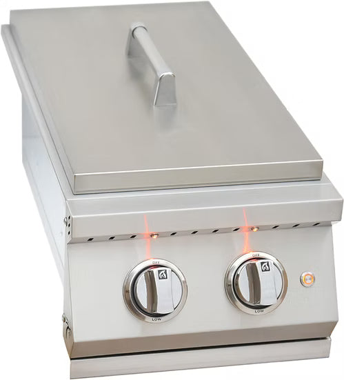 Kokomo Professional Double Side Burner with Removable Cover – Built-In, 24,000 BTU