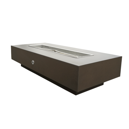 The Outdoor Plus Coronado Rectangular Fire Pit – Powder-Coated Metal, 72" × 28" × 15", White (OPT-CORCPR72-LP), Made in USA