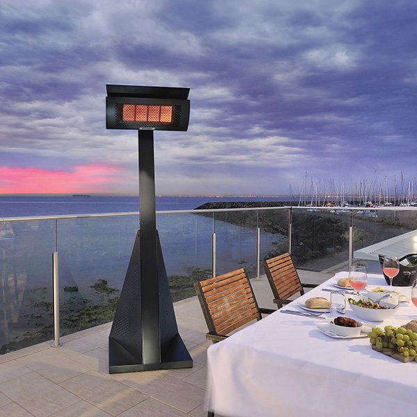 Dimplex DGR32PLP Portable Infrared Propane Heater – 31,500 BTU, Matte Black, Wheels