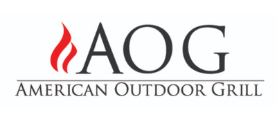 American Outdoor Grill logo with flame icon on a white background