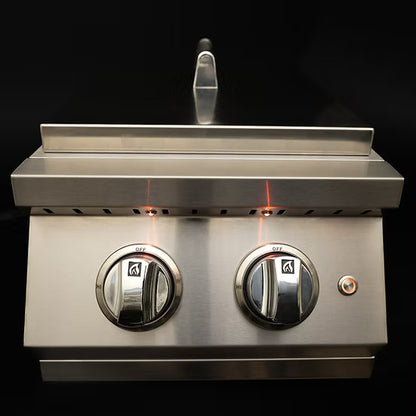 Kokomo Professional Double Side Burner w/ Removable Cover
