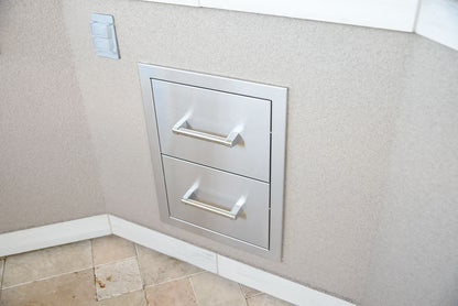 Kokomo Stainless Steel Double Drawer