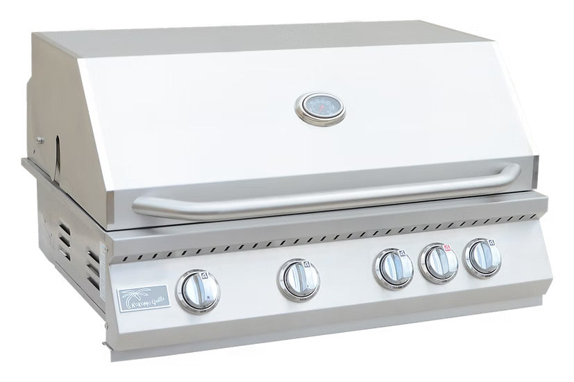 Kokomo KO-BAK4BG 32″ Built-In Gas Grill w/ 4 Burners & Infrared Back Burner (304 Stainless)
