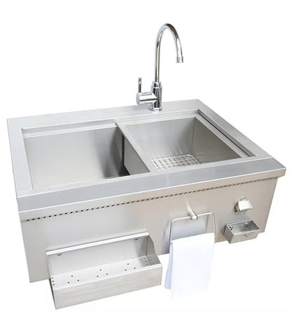 Kokomo 30" Built-in Bartender Cocktail Station w/ Sink Bottle Opener and Ice Chest