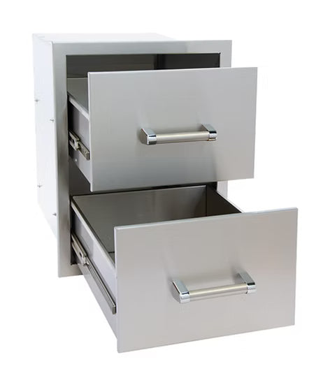 Kokomo Stainless Steel Double Drawer