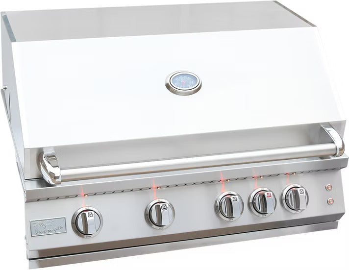 KoKoMo 32″ Professional Built-In Gas Grill KO-PRO-4BG – 4 Cast Burners, Infrared Back Burner