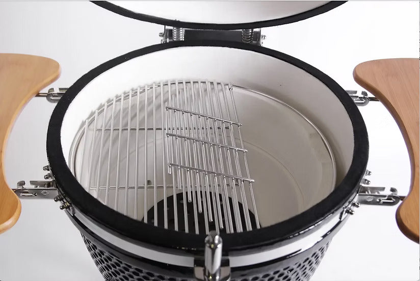 KoKoMo 21″ Kamado Ceramic Charcoal Grill with Stand & Side Shelves