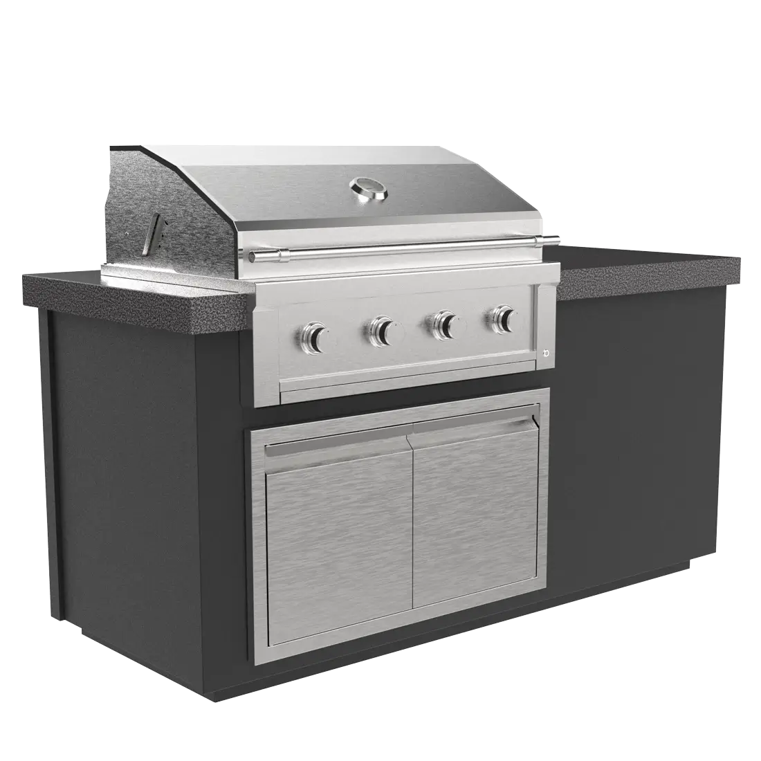 The Outdoor Plus Alta 72I BBQ Island – 72″ Powder-Coat Outdoor Kitchen DG-72I-ALTA
