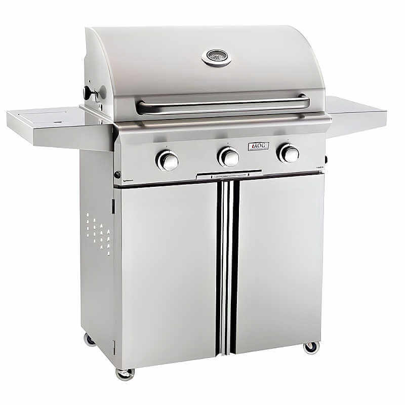 American Outdoor Grill L-Series 30″ Portable Grill – Freestanding with Side Burner