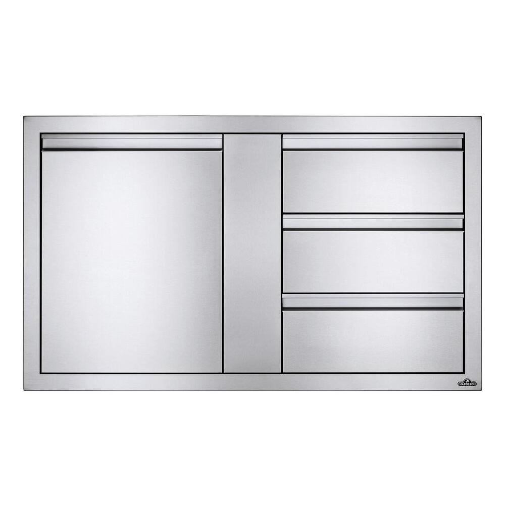 Napoleon BI-4224-1D3DR 42″ × 24″ Stainless Steel Storage Combo – 1 Door + 3 Drawers