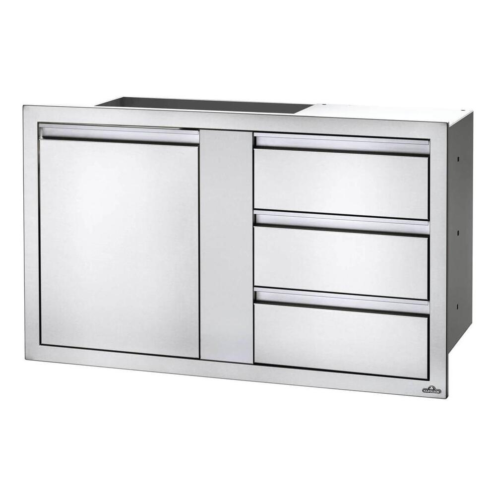 Napoleon BI-4224-1D3DR 42″ × 24″ Stainless Steel Storage Combo – 1 Door + 3 Drawers