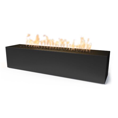 The Outdoor Plus Carmen Rectangular Fire Pit – Metal Collection, 72″ × 16″, 16″ or 24″ Height, U.S.A.