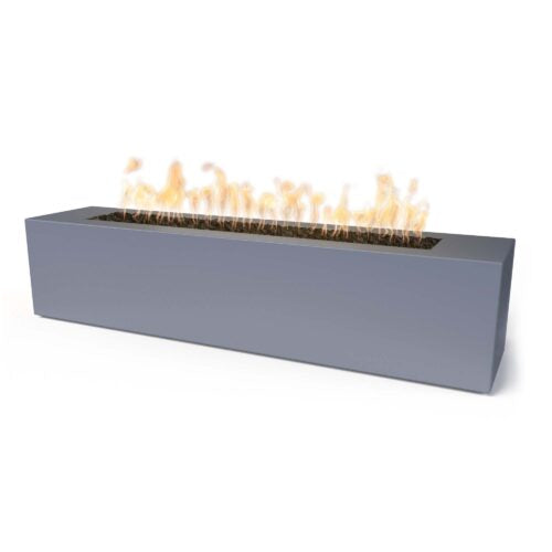 The Outdoor Plus Carmen Rectangular Fire Pit – Metal Collection, 72″ × 16″, 16″ or 24″ Height, U.S.A.