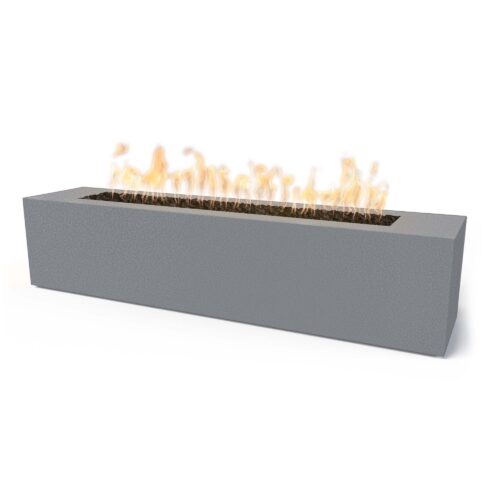 The Outdoor Plus Carmen Rectangular Fire Pit – Metal Collection, 72″ × 16″, 16″ or 24″ Height, U.S.A.