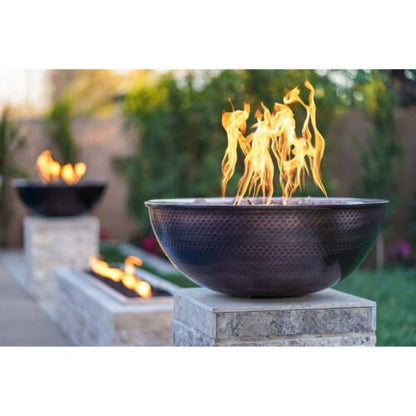 The Outdoor Plus Sedona Fire Bowl Hammered Patina Copper