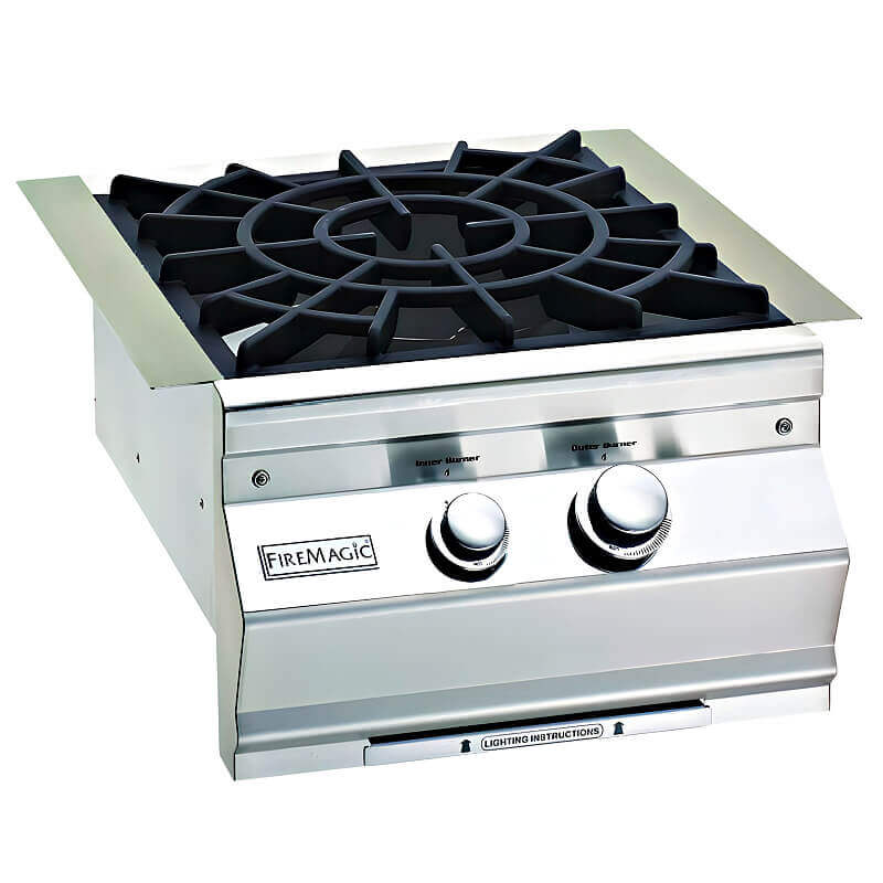 Fire Magic Aurora Built-In Gas Power Burner – 60,000 BTU, 304 SS, Dual Burners