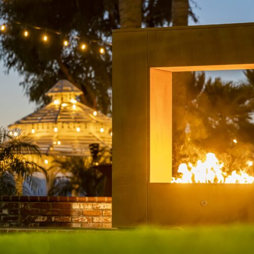 The Outdoor Plus Williams Outdoor Fireplace – Stainless Steel, Custom Finish Ready, Multiple Ignition Options