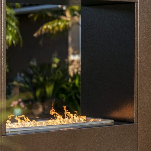 The Williams Outdoor Fireplace – Corten Steel (Model TFL-WILL72CS / 84CS / 96CS) – Custom Burners & Ignition Options, U.S.A.