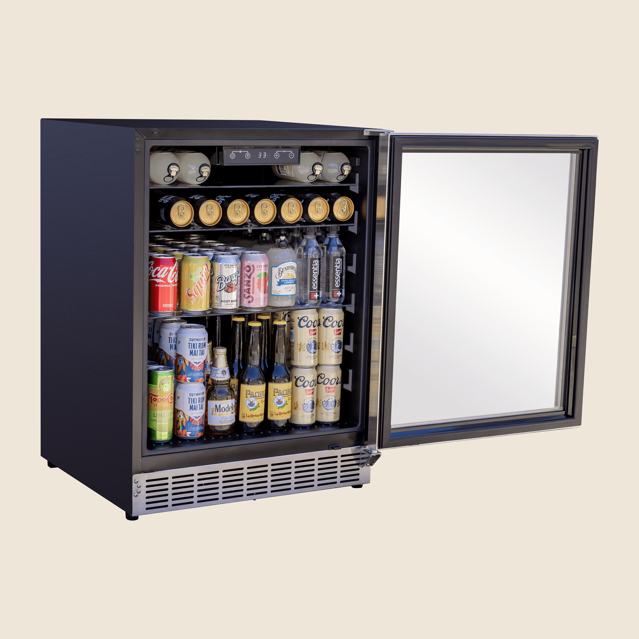 Summerset RFR-24G 24″ Outdoor Rated Refrigerator w/ Glass Door – 5.1 cu ft