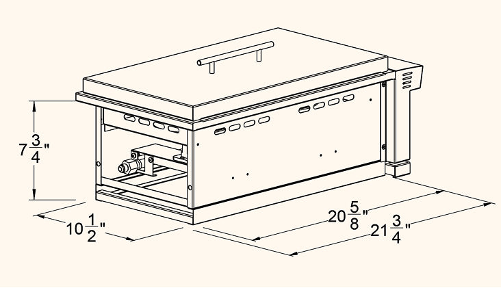 Summerset SB2 Sizzler Double Side Burner – 24,000 BTU, 443 SS, Built-In