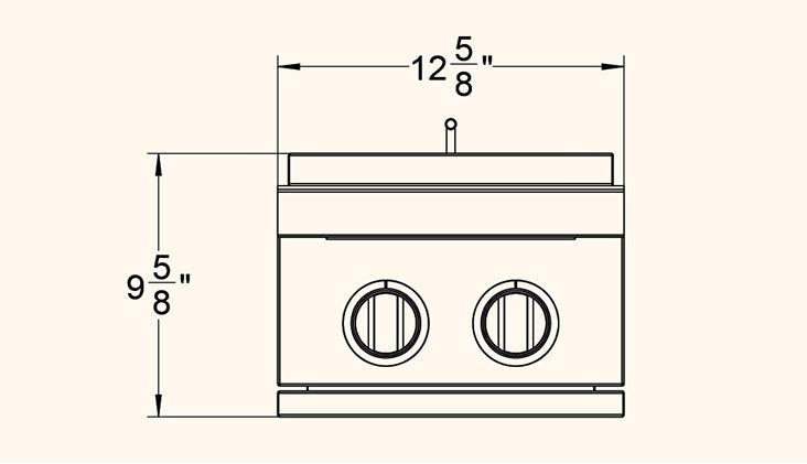 Summerset SB2 Sizzler Double Side Burner – 24,000 BTU, 443 SS, Built-In