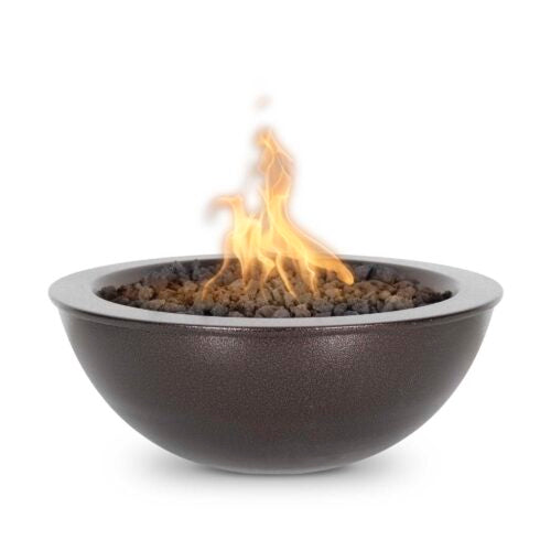 The Outdoor Plus Sedona Fire Bowl – Metal Powder-Coat (Smooth Gray), 36″ / 48″, Made in USA