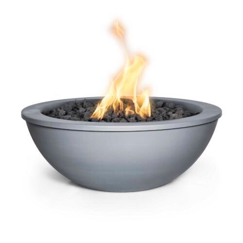 The Outdoor Plus Sedona Fire Bowl – Metal Powder-Coat (Smooth Gray), 36″ / 48″, Made in USA