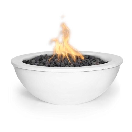 The Outdoor Plus Sedona Fire Bowl – Metal Powder-Coat (Smooth Gray), 36″ / 48″, Made in USA