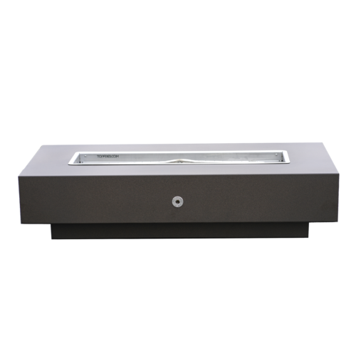 The Outdoor Plus Coronado Rectangular Fire Pit – Powder-Coated Metal, 72" × 28" × 15", White (OPT-CORCPR72-LP), Made in USA