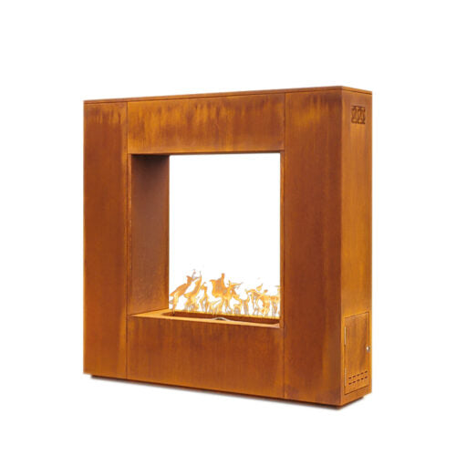 The Williams Outdoor Fireplace – Corten Steel (Model TFL-WILL72CS / 84CS / 96CS) – Custom Burners & Ignition Options, U.S.A.