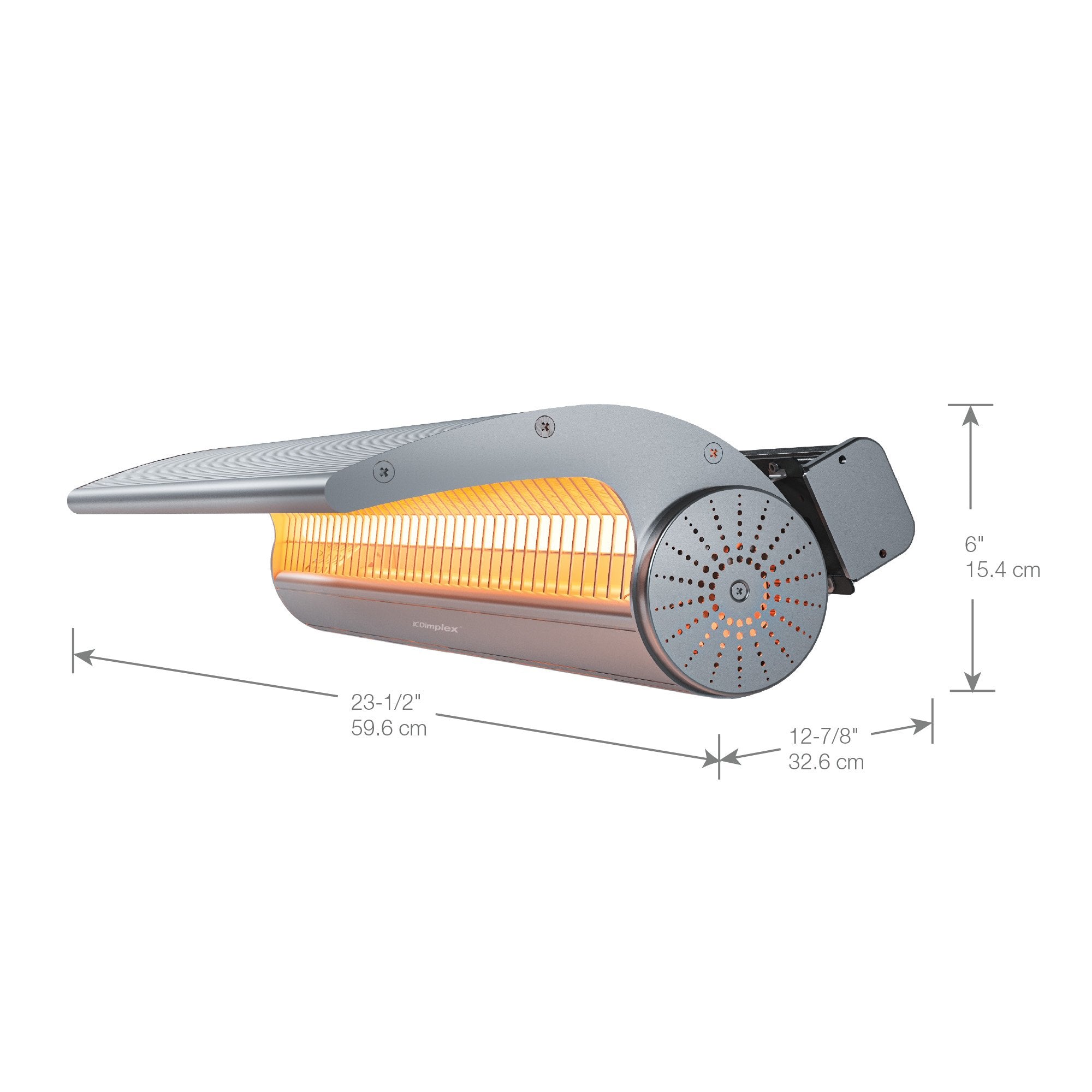 Dimplex DSH20W Electric Indoor/Outdoor Infrared Heater – 2 kW, Wall/Ceiling/Stand Mount, IP65