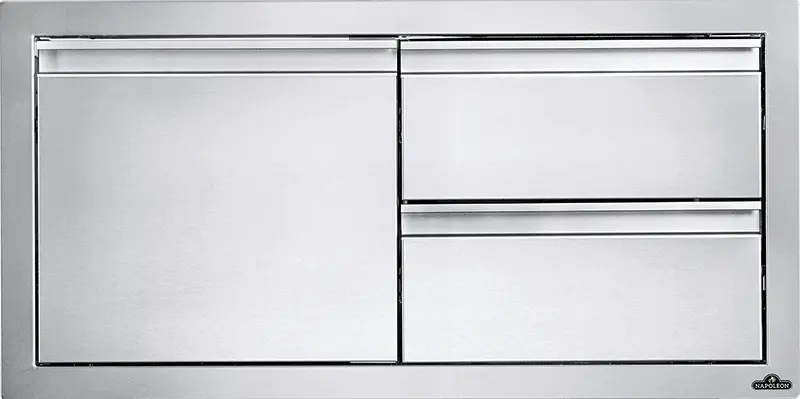 Napoleon BI-4216-1D2DR 42″ × 16″ Stainless Steel Storage Combo – Door & 2 Drawers