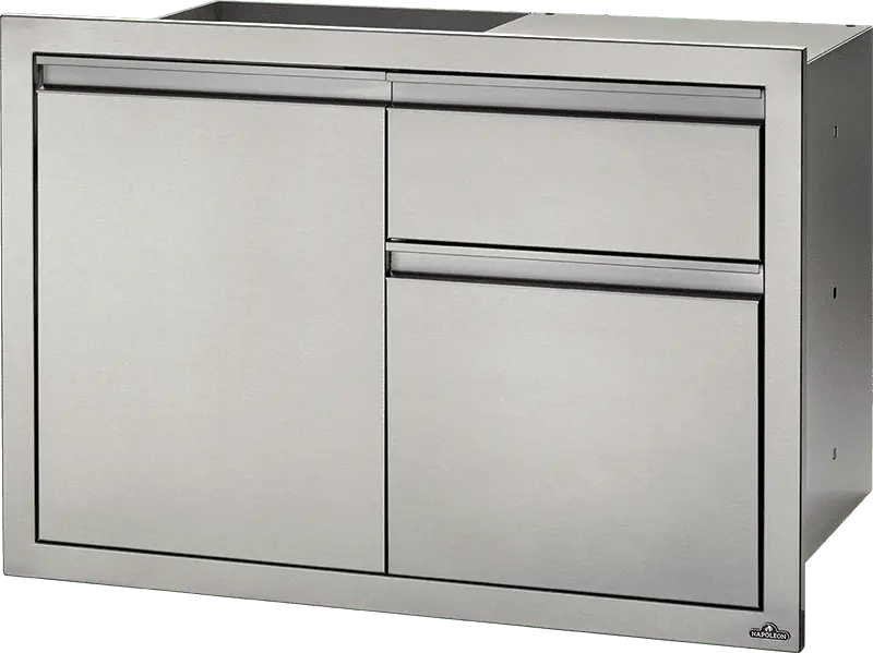 Napoleon BI-4224-1D1W 42″ × 24″ Stainless Steel Combo – Single Door & Waste Bin Drawer