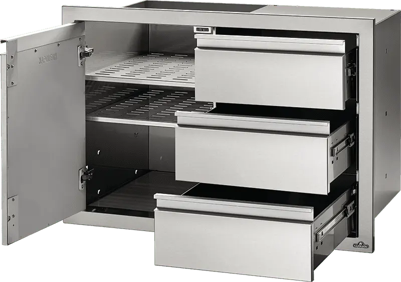 Napoleon BI-3624-1D3DR 36″ × 24″ Stainless Steel Combo – Single Door & 3 Drawers